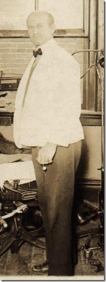 Watson (Fred) Webster at Dental Office in Brinkley Arkansas January to April 1922