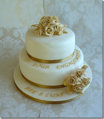 Engagement Cake 2 teir roses