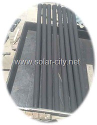home made solar water heater - black tubes