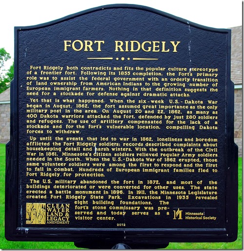 Fort Ridgely Info