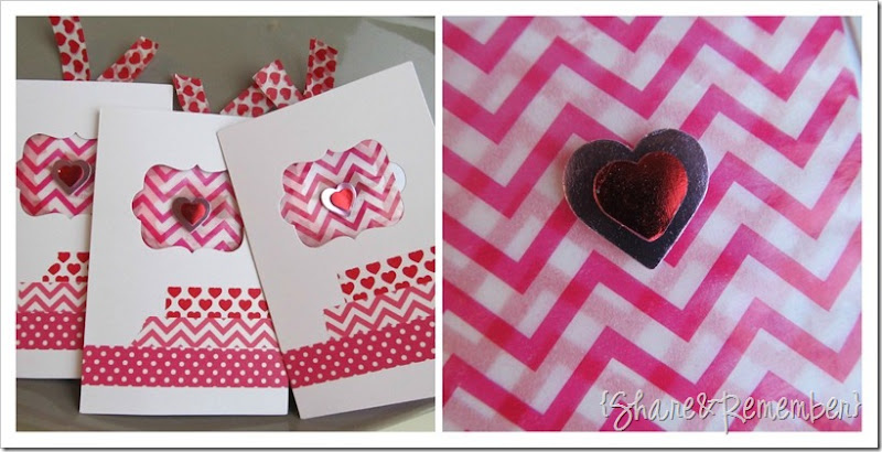 washi tape valentine cards