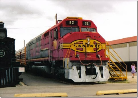 Atchison, Topeka & Santa Fe #92 at the Illinois Railway Museum on May 23, 2004