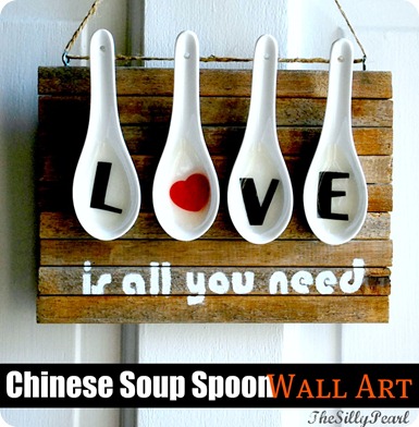 Love Is All You Need Chinese Soup Spoon Wall Art
