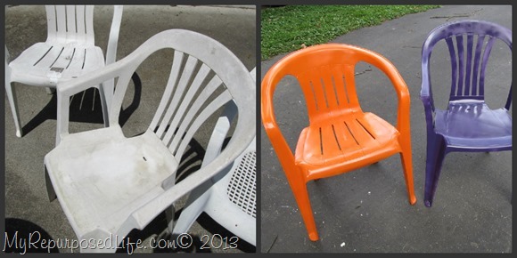 My Repurposed Life-Quick and Easy fix for patio chairs with spray paint