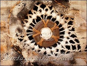 Lace with rusty washer