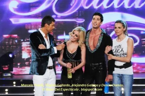 Marcelo Tinelli, Virginia Gallardo, Alejandro Gallego y Denise Dumas..JPG