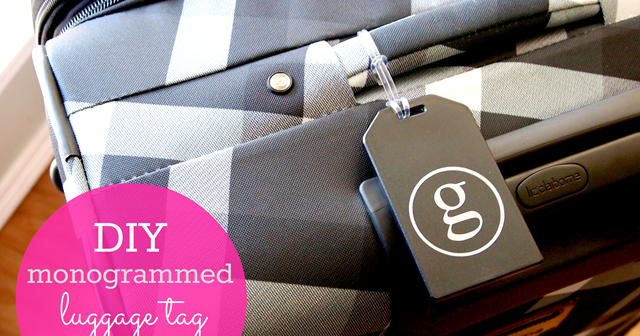 monogrammed luggage tags