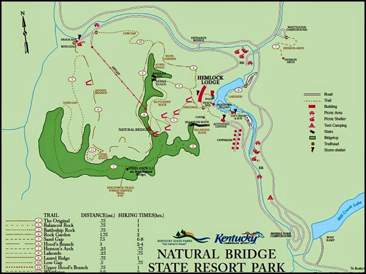05 - Map of Natural Bridge State Park