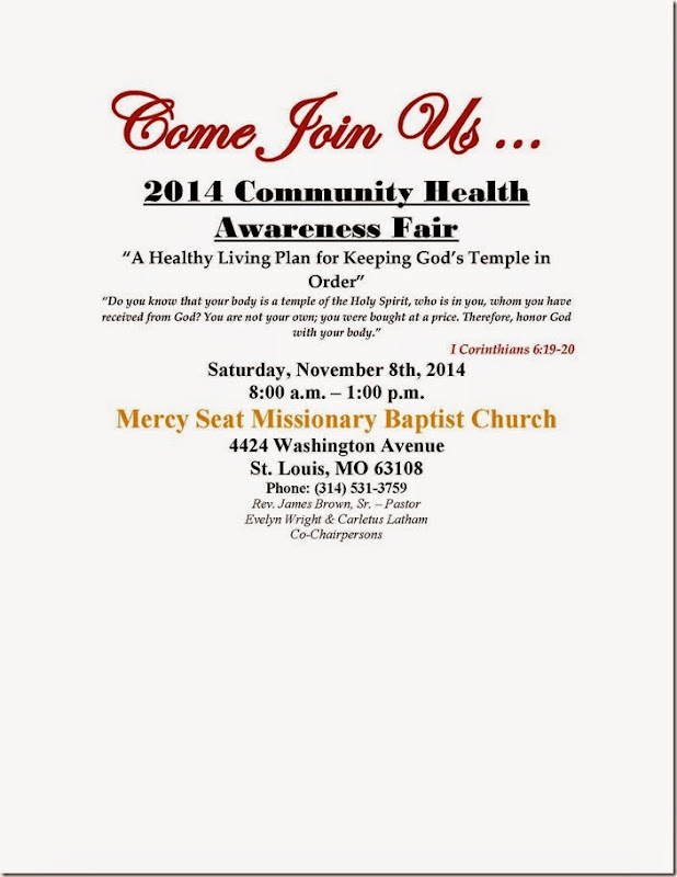 Berean District Laymen Ministry Mercy Seat Community Health Fair