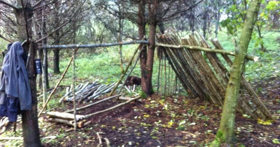 Belfast Bushcraft Blog: Two person lean - to shelter