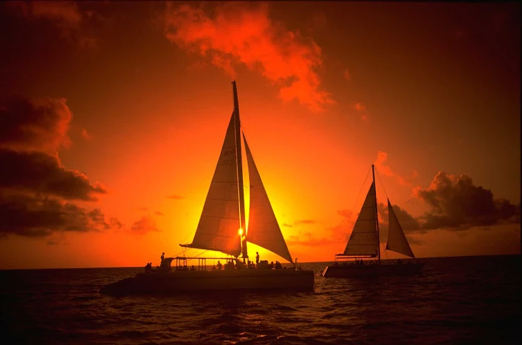 A sunset cruise in Aruba.