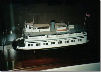 Model of the Tourist No. 3 at the Columbia River Maritime Museum in Astoria, Oregon in 1998