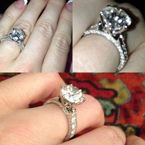 Crystal Harris Huge Engagement Ring from Hugh Hefner