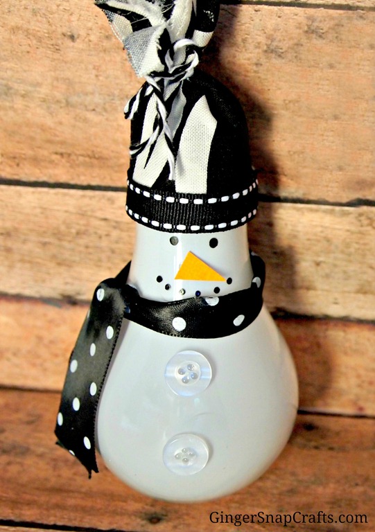{light bulb} snowman ornament 