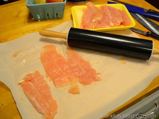 pound (roll) out the chicken pound (roll) out the chicken