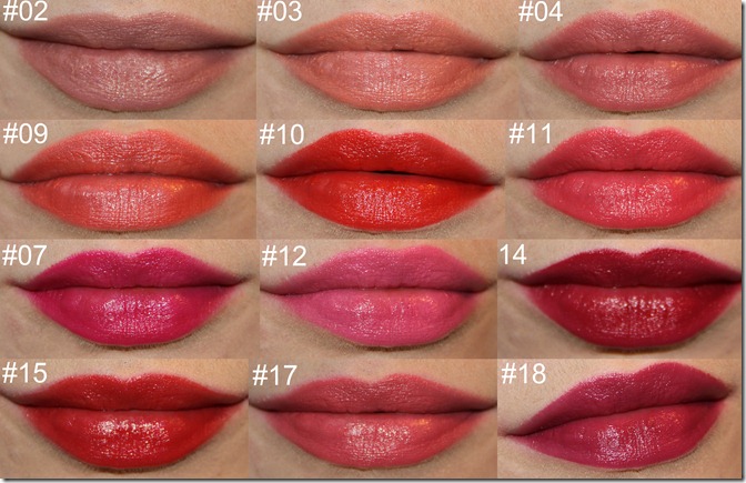bourjois lipstick rouge swatches
