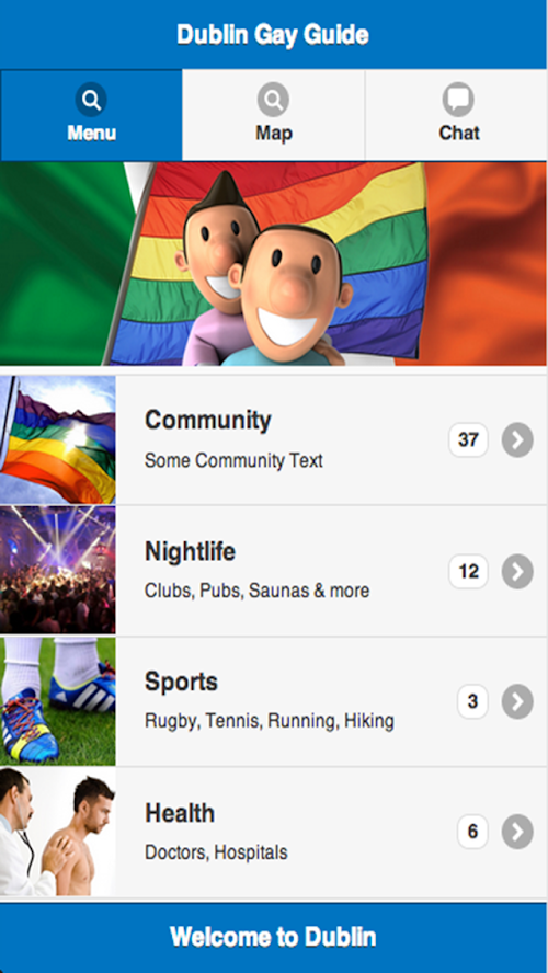 Android application Dublin Gay Guide screenshort