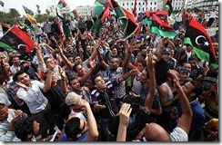 Libyans celebrate Gaddafi Death