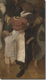 Mujer bebiendo miestras es robada - El vino de la Fiesta de San Martín - Bruegel el Viejo
