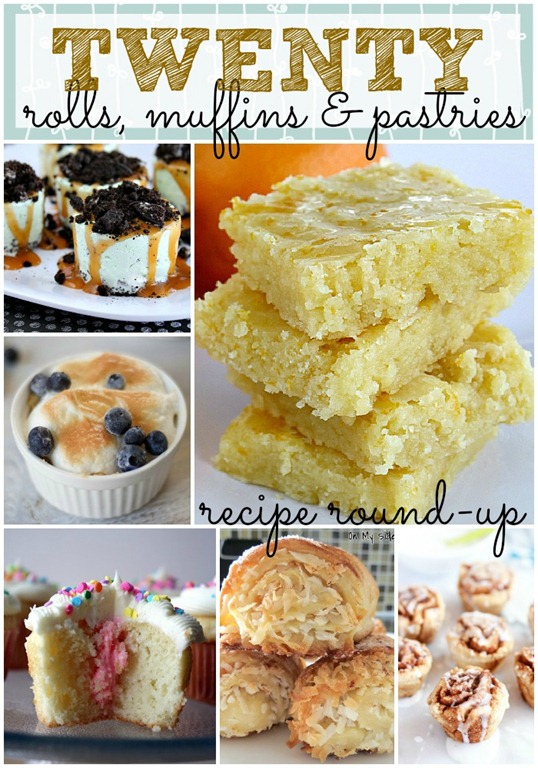 20 rolls, muffins & pastry recipes {link party features from GingerSnapCrafts.com}