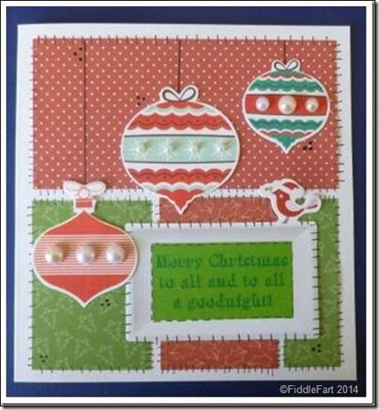 patchwork Christmas card