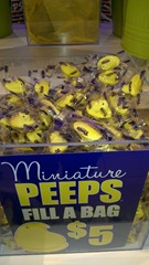 Minature Peeps fill a bag for 5.00