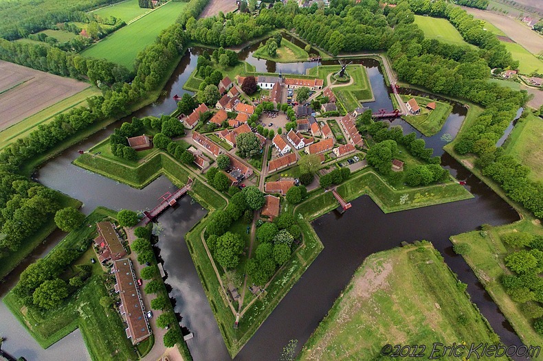 Star-Shaped Fort Bourtange in Netherlands