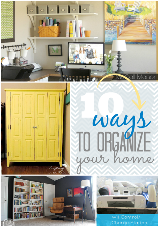 10 ways to organize your home at GingerSnapCrafts.com #linkparty #features_thumb[2]
