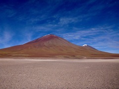 Volcanoes near Laguna Blanca, Southwestern Bolivia.