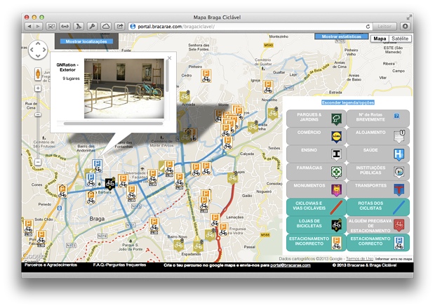 Mapa Braga Ciclável - informações úteis para ciclistas