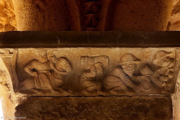 Capitells romànics, historiats, del claustre de la catedral de Tarragona,Tarragona, Tarragonès, Tarragona