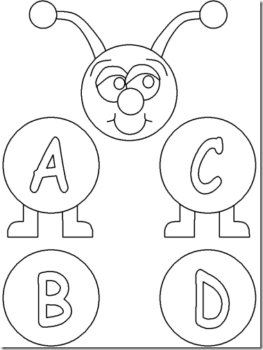 Abecedario Gusanito Para Colorear Espanol Colorear Dibujos
