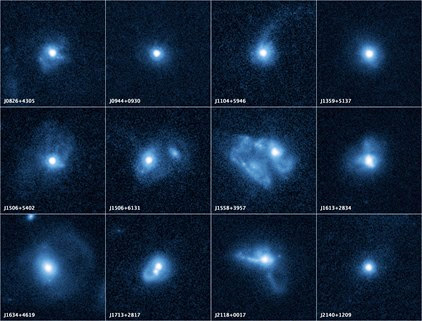 12 galáxias passando por acréscimo na formação estelar