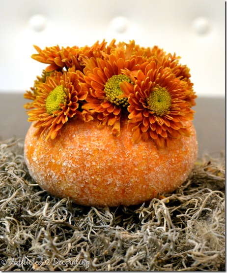 miniature pumpkin vase--epsom salt