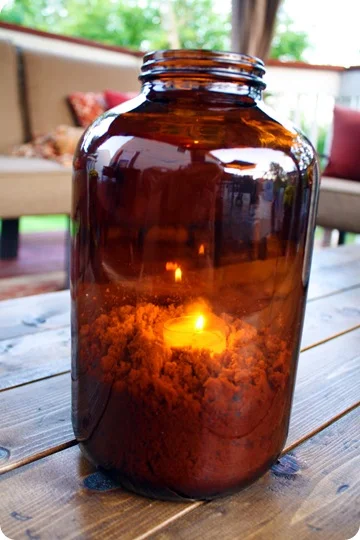 amber jar candle
