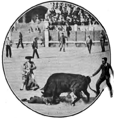 1909-06-17 (Los Toros) espectadores en el ruedo 02 Cogida de otro espectador