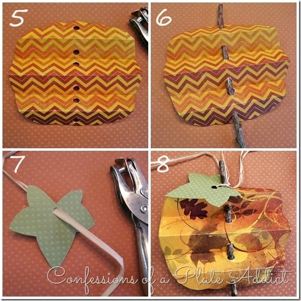 CONFESSIONS OF A PLATE ADDICT Pleated Paper Pumpkins Tutorial page 2
