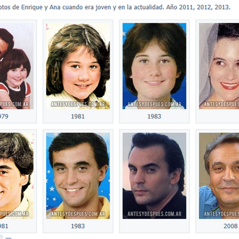 fotos de antes y después de Enrique y Ana