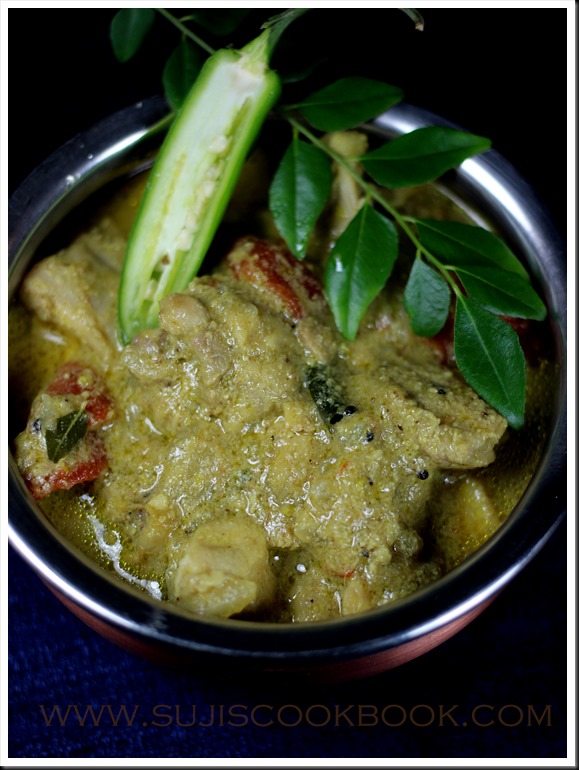 Green chilly chicken curry