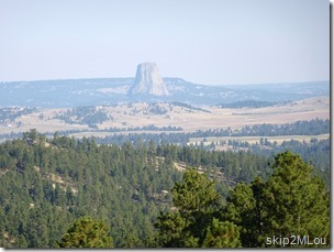Sept 3, 2012: An early view of Devil's Tower on the drive in