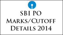 SBI PO Marks - Cutoff 2014