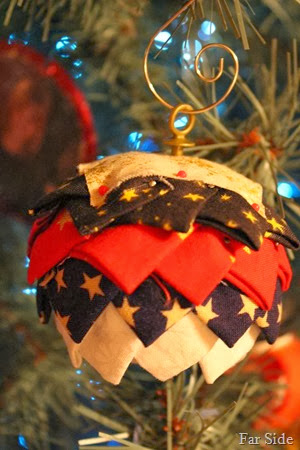 Fabric folded ornament