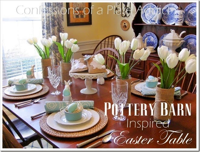 CONFESSIONS OF A PLATE ADDICT Pottery Barn Inspired Easter Tablescape