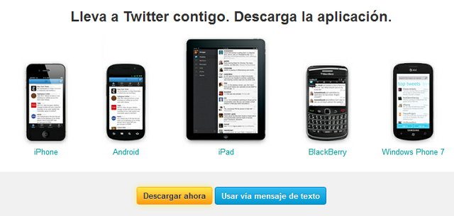 Twitter para los smartphones