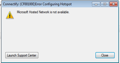 แก้ปัญหา  Error ว่า  Connectify CF00100E 