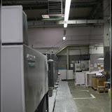 Blick entlang der Druckmaschine