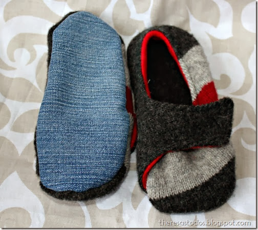 Slippers From Sweater and Blue Jeans