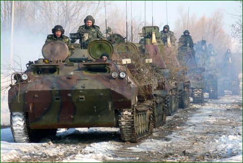 Украинские военные на учениях