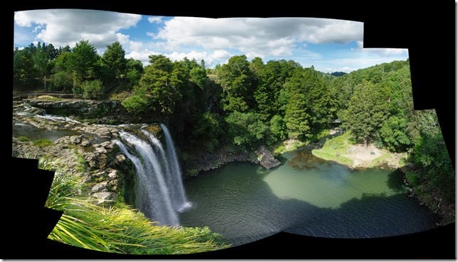 whangarei falls autostiched panorama